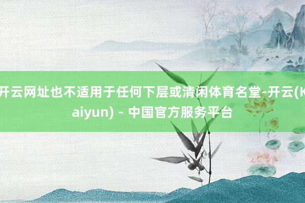 开云网址也不适用于任何下层或清闲体育名堂-开云(Kaiyun) - 中国官方服务平台