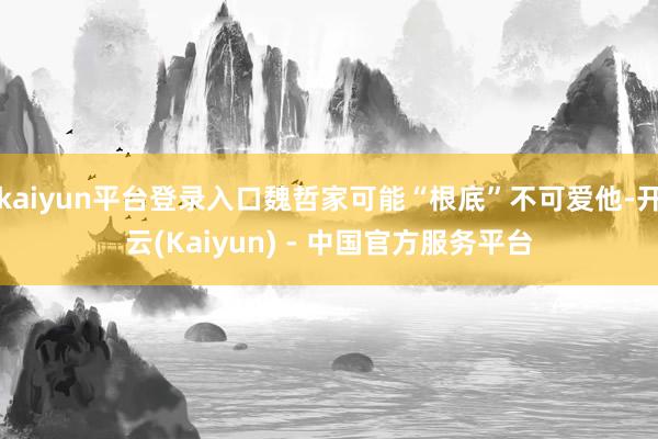 kaiyun平台登录入口魏哲家可能“根底”不可爱他-开云(Kaiyun) - 中国官方服务平台