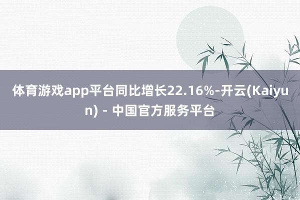 体育游戏app平台同比增长22.16%-开云(Kaiyun) - 中国官方服务平台