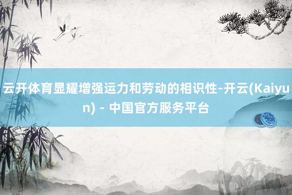 云开体育显耀增强运力和劳动的相识性-开云(Kaiyun) - 中国官方服务平台